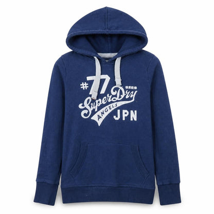 Womens UK Size S Superdry Blue Pullover Hoodie