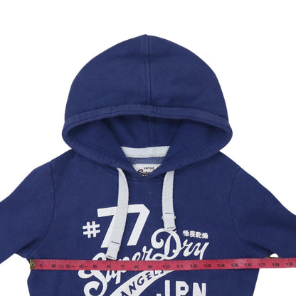 Womens UK Size S Superdry Blue Pullover Hoodie