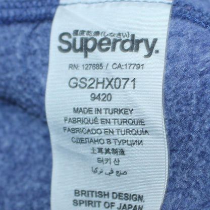 Womens UK Size S Superdry Blue Pullover Hoodie
