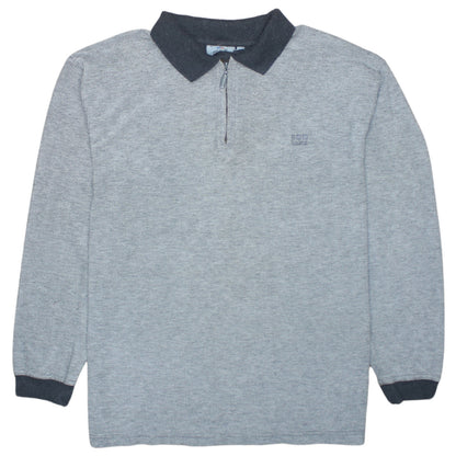 Mens UK Size L BRICE Grey Henley Sweatshirt