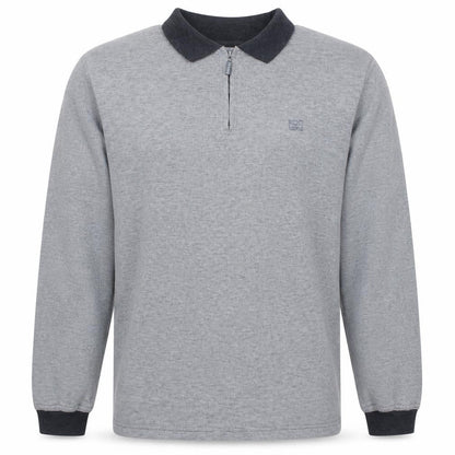 Mens UK Size L BRICE Grey Henley Sweatshirt