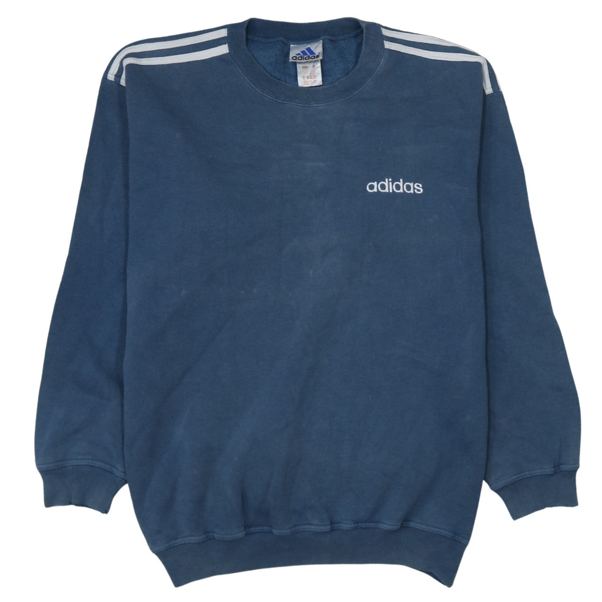 Mens UK Size L adidas Blue Pullover Sweatshirt