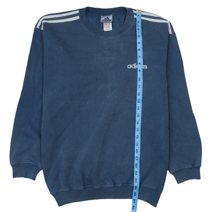 Mens UK Size L adidas Blue Pullover Sweatshirt