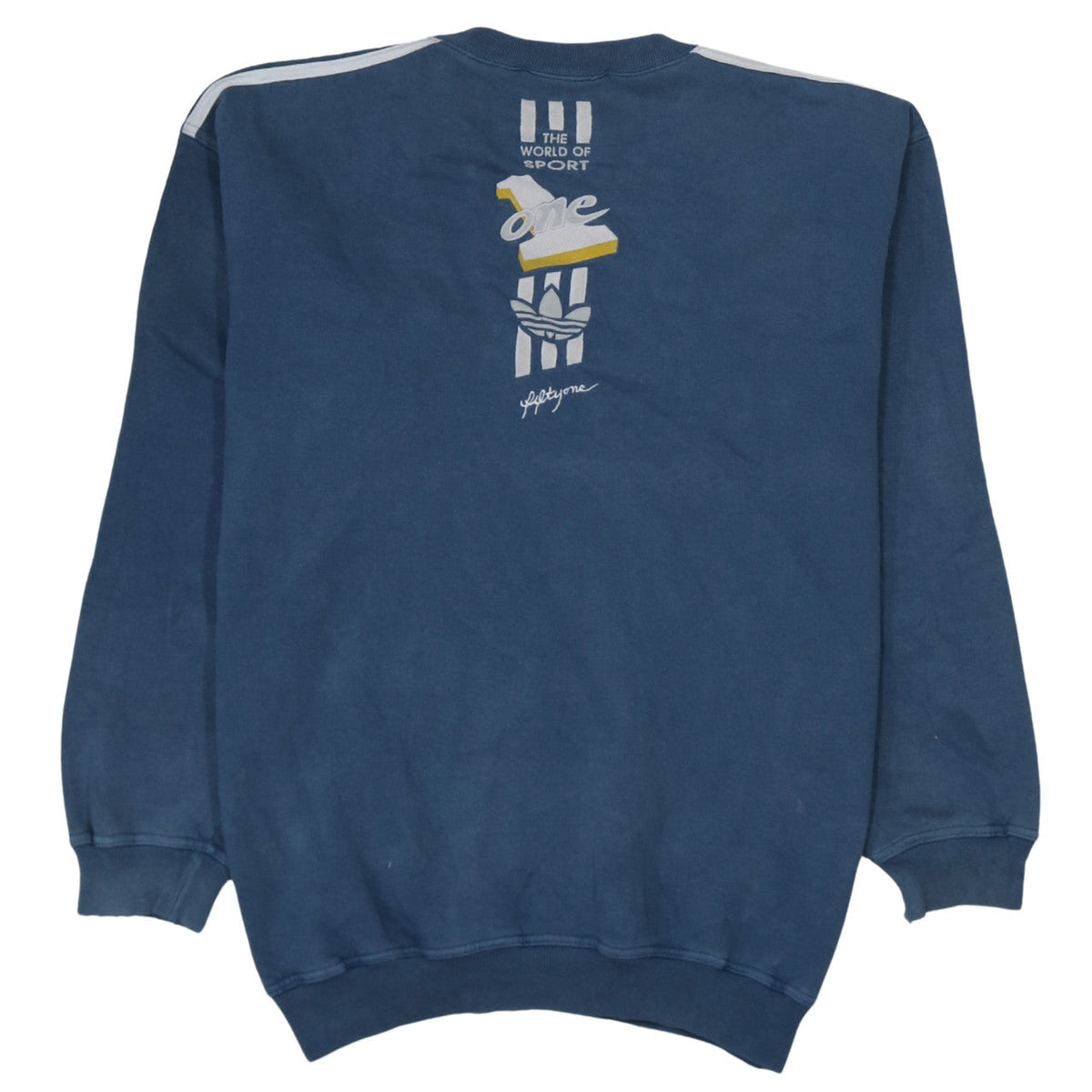 Mens UK Size L adidas Blue Pullover Sweatshirt