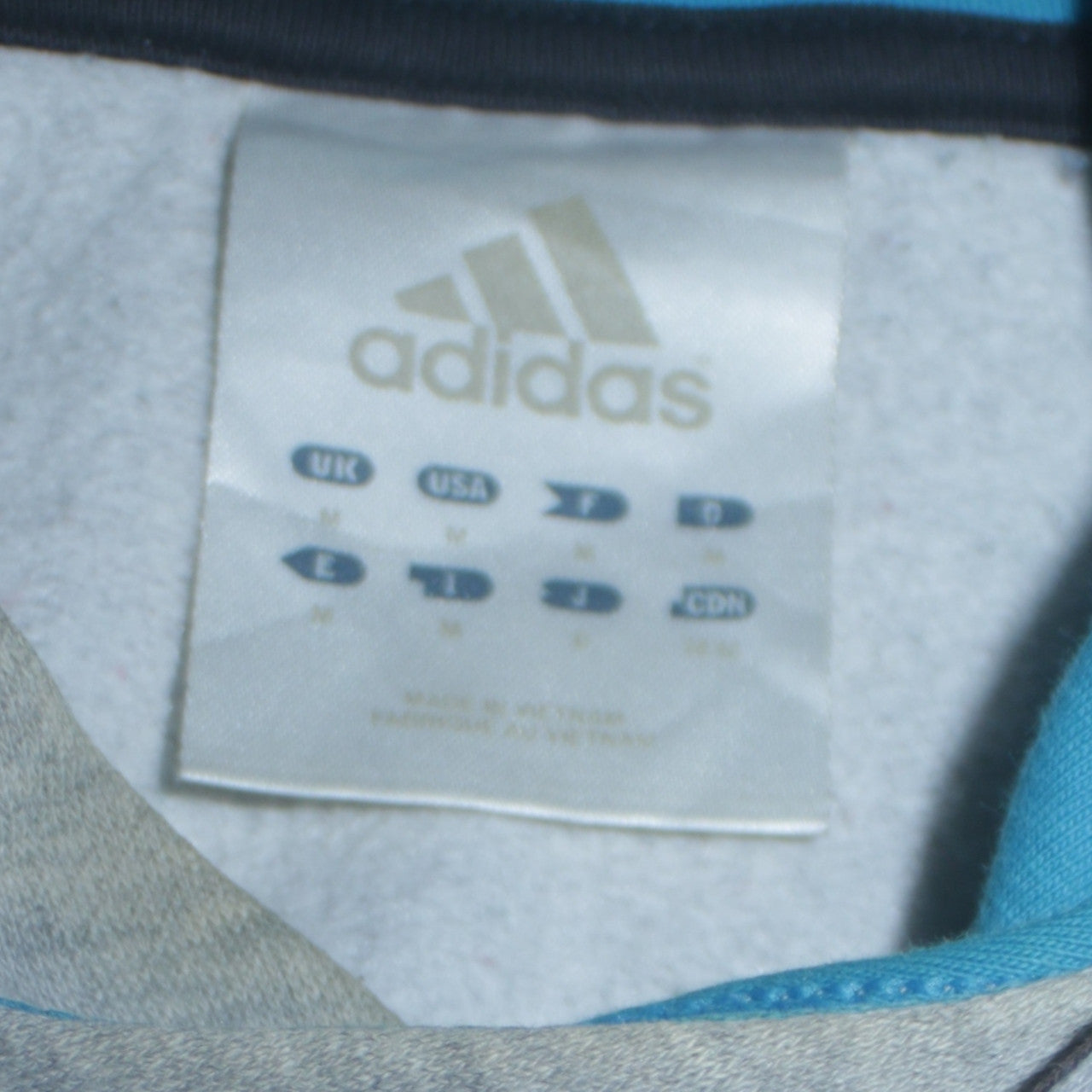 Mens UK Size M adidas Grey Pullover Hoodie