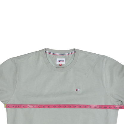 Mens UK Size M Tommy Jeans Beige Pullover Sweatshirt