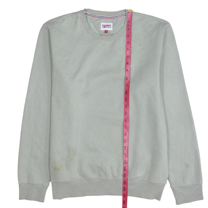 Mens UK Size M Tommy Jeans Beige Pullover Sweatshirt