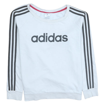 Womens UK Size XL adidas White Pullover Sweatshirt