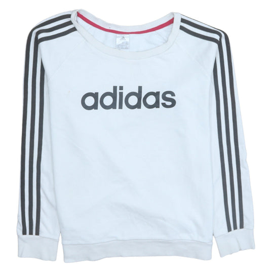 Womens UK Size XL adidas White Pullover Sweatshirt