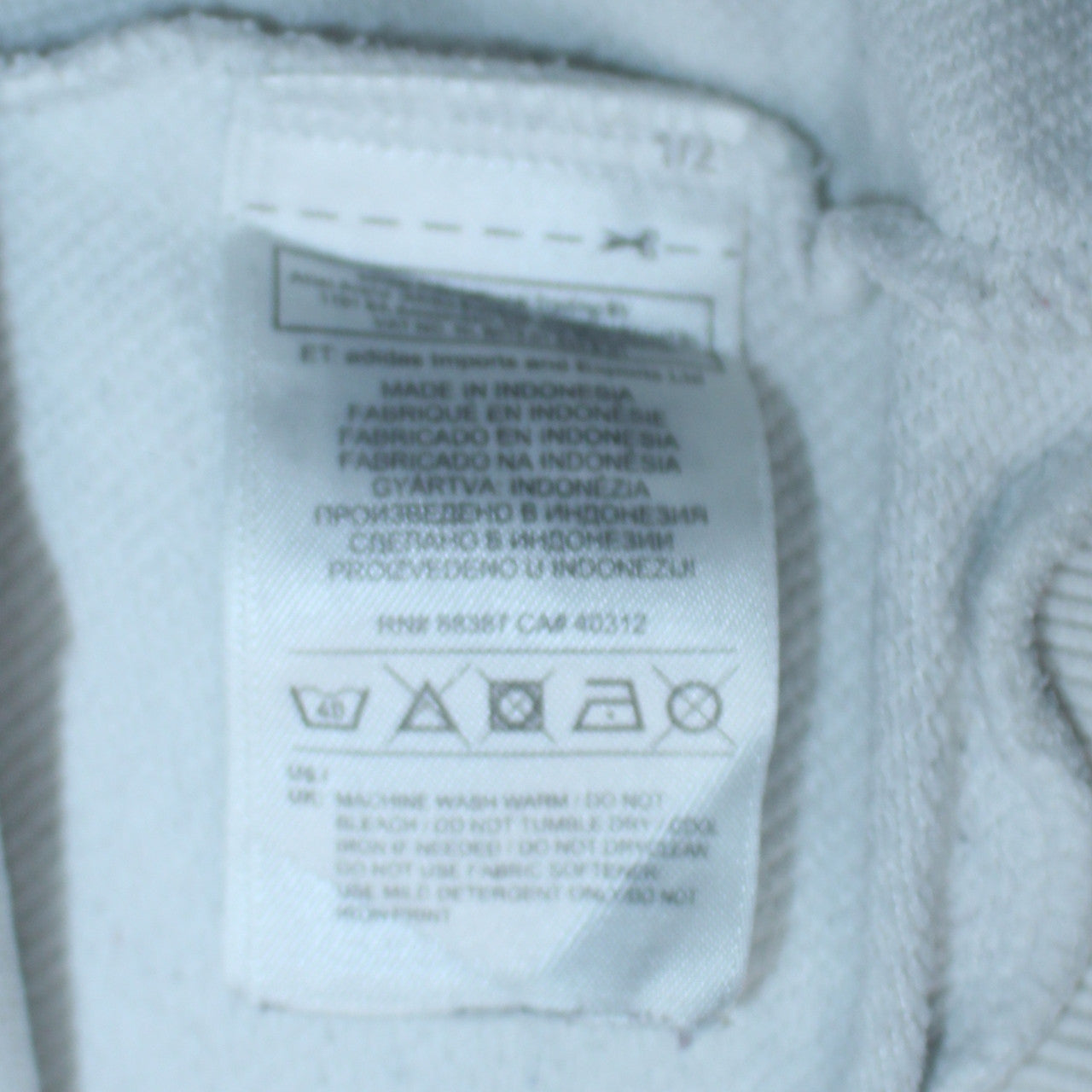 Womens UK Size XL adidas White Pullover Sweatshirt