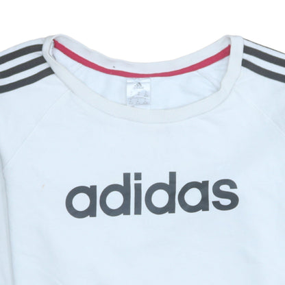 Womens UK Size XL adidas White Pullover Sweatshirt