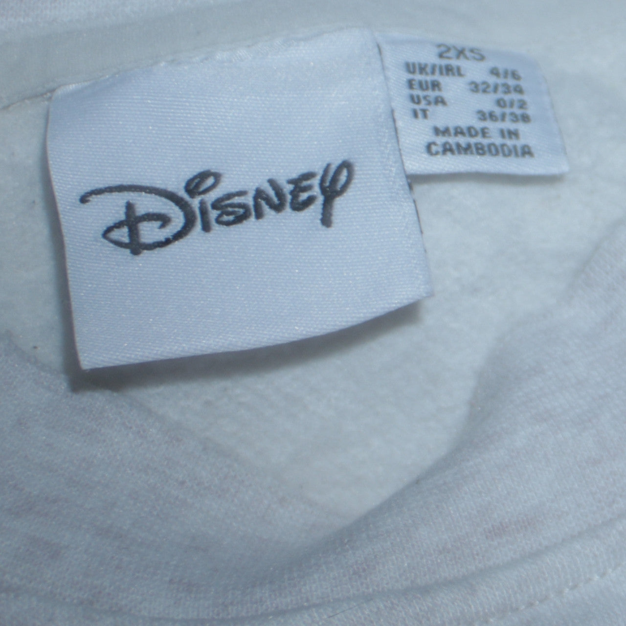 Womens UK Size 2XS Disney Grey Pullover Sweatshirt