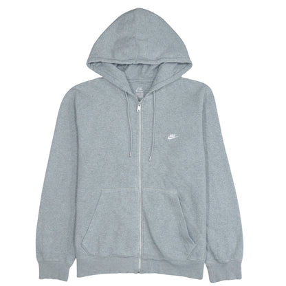 Mens UK Size L Nike Grey Full Zip Hoodie