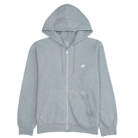 Mens UK Size L Nike Grey Full Zip Hoodie