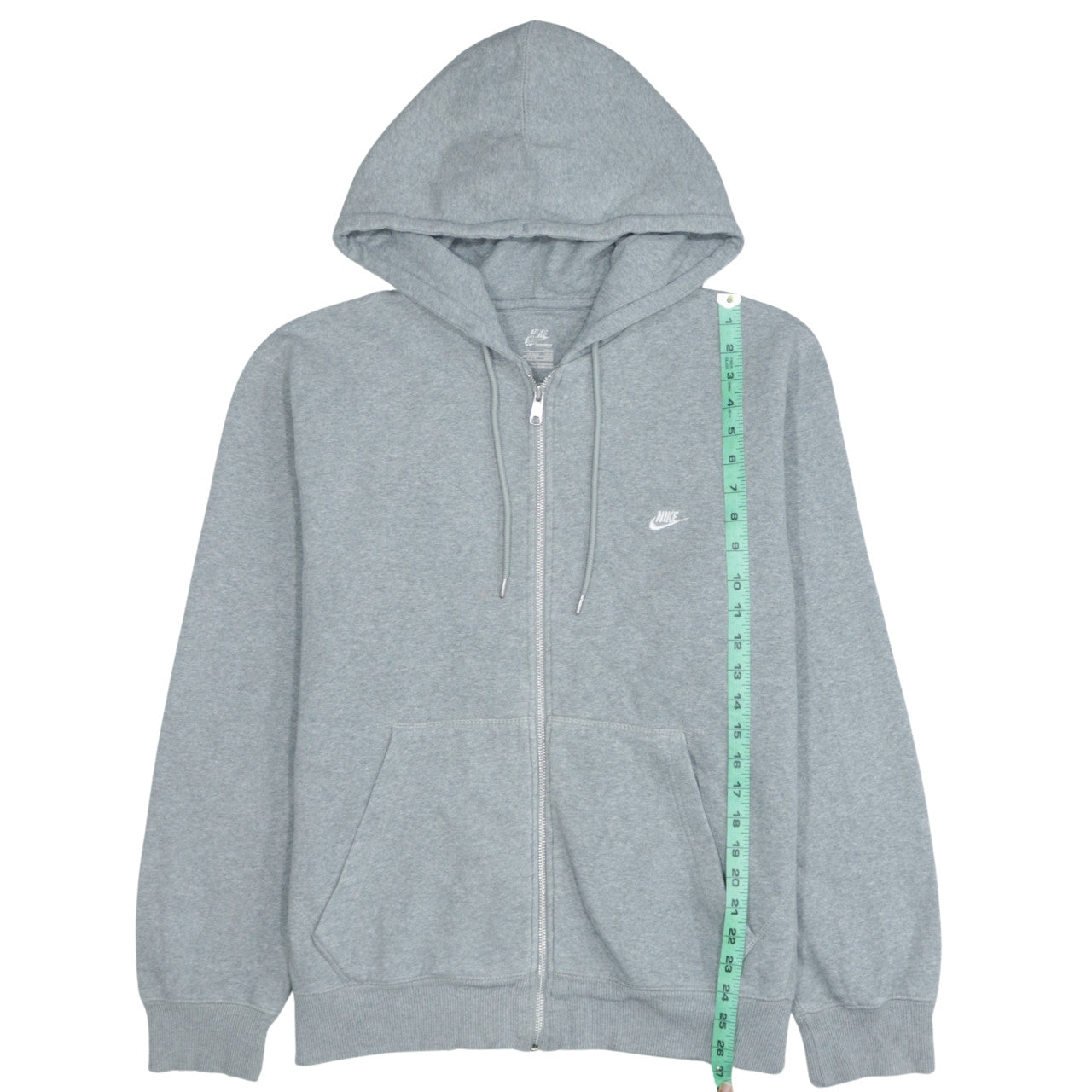 Mens UK Size L Nike Grey Full Zip Hoodie