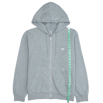 Mens UK Size L Nike Grey Full Zip Hoodie