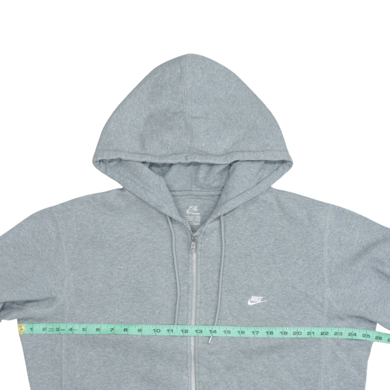 Mens UK Size L Nike Grey Full Zip Hoodie