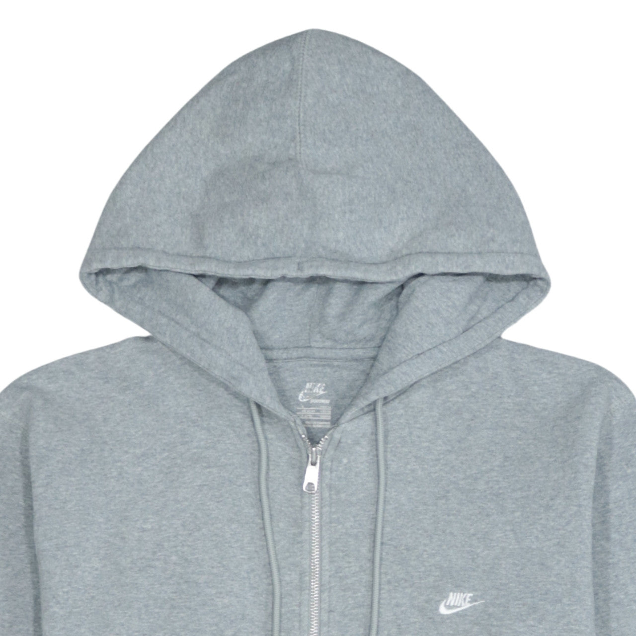 Mens UK Size L Nike Grey Full Zip Hoodie