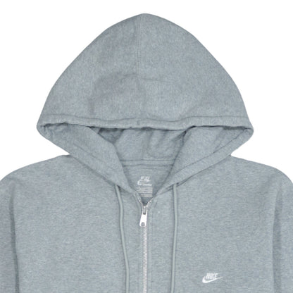 Mens UK Size L Nike Grey Full Zip Hoodie
