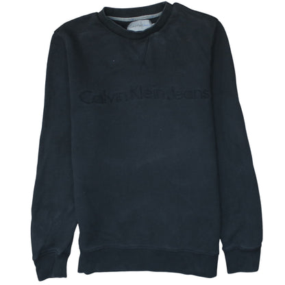 Mens UK Size L Calvin Klein Jeans Black Pullover Sweatshirt