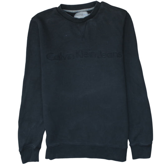 Mens UK Size L Calvin Klein Jeans Black Pullover Sweatshirt