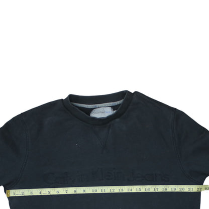 Mens UK Size L Calvin Klein Jeans Black Pullover Sweatshirt