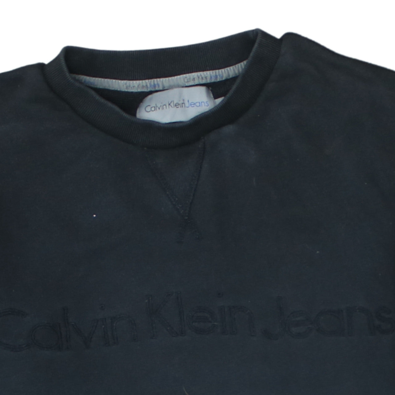 Mens UK Size L Calvin Klein Jeans Black Pullover Sweatshirt