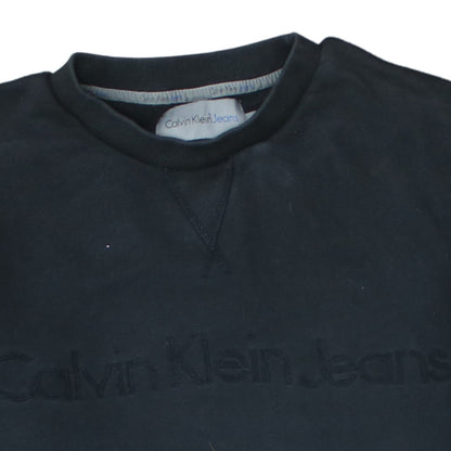 Mens UK Size L Calvin Klein Jeans Black Pullover Sweatshirt