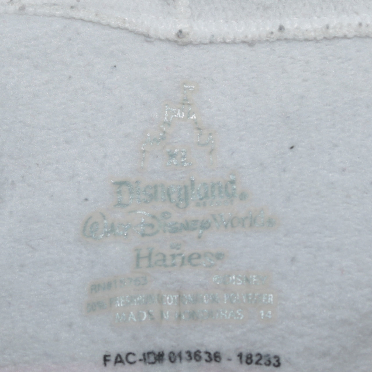 Womens UK Size XL Hanes White Full Zip Hoodie