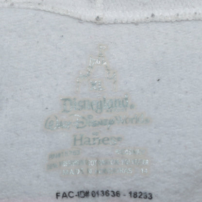 Womens UK Size XL Hanes White Full Zip Hoodie
