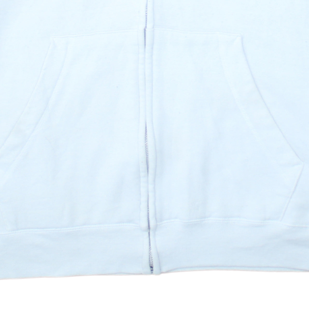 Womens UK Size XL Hanes White Full Zip Hoodie