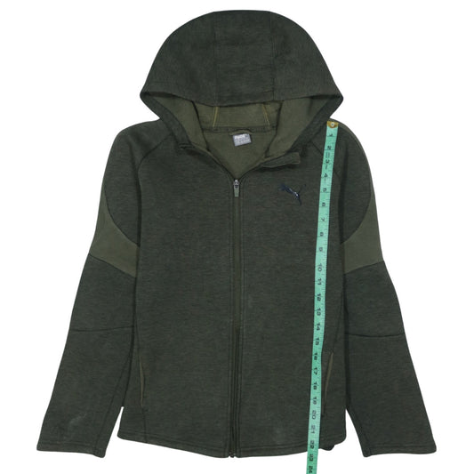 Puma Boys Green Full Zip Hoodie 14 Years Hooded Sweatshirt