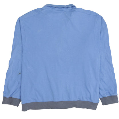 Nike Men Blue XL Track Jacket Full Zip Cotton Blend