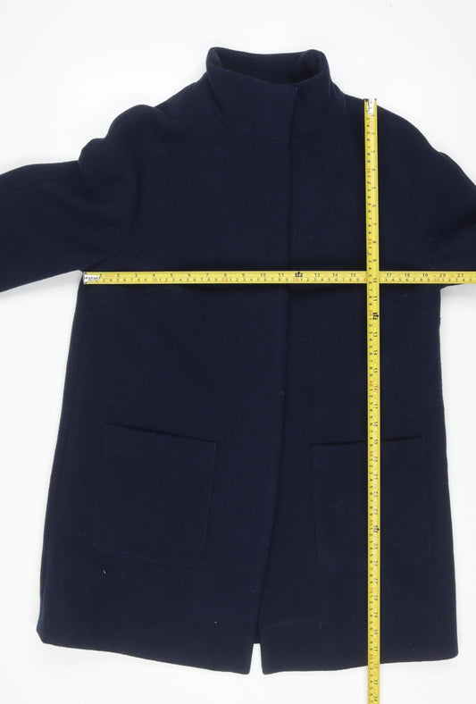 Womens UK Size 14 Marks and Spencer Blue Overcoat