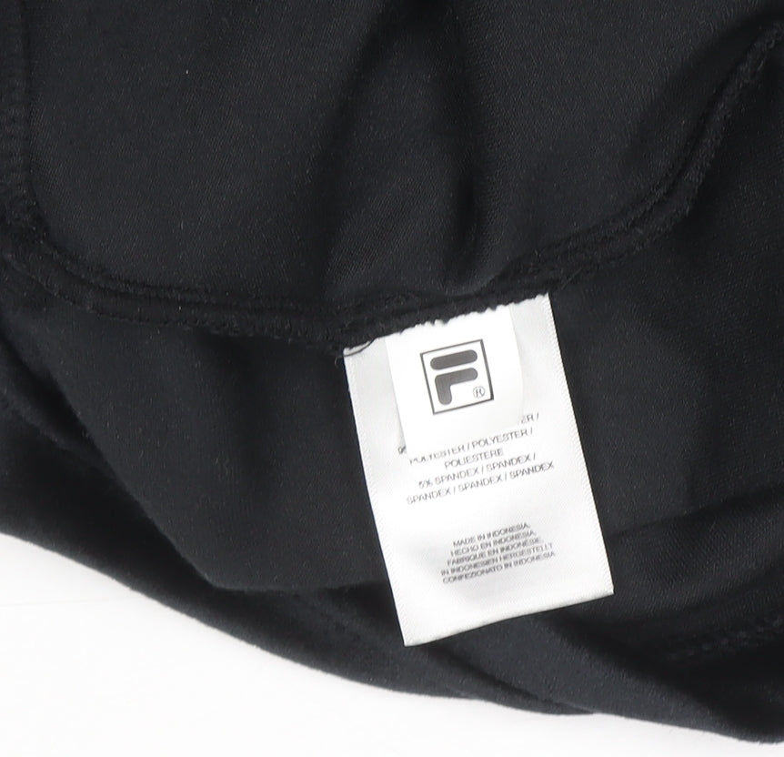 Womens UK Size M FILA Black Pullover Hoodie