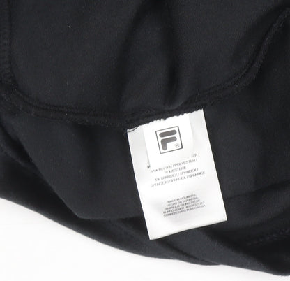 Womens UK Size M FILA Black Pullover Hoodie