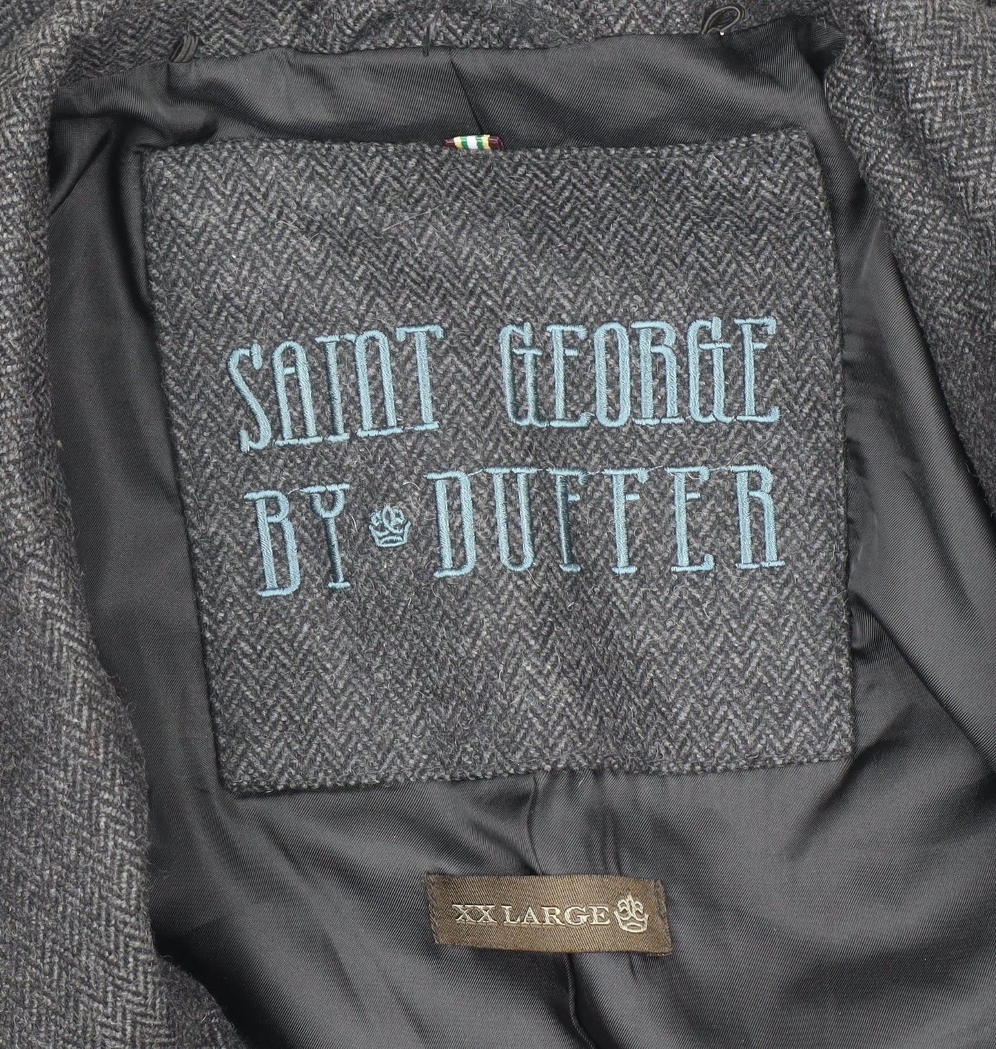 Mens UK Size 2XL Saint George by Duffer Grey Overcoat