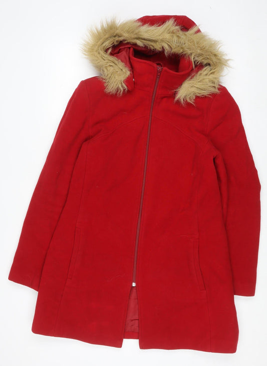 Womens UK Size 14 Dorothy Perkins Red Parka Coat