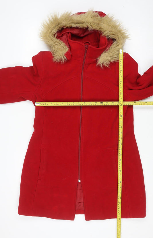 Womens UK Size 14 Dorothy Perkins Red Parka Coat