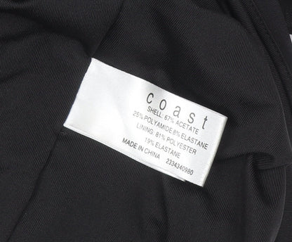 Coast Women’s Black Size 8 V-Neck Sleeveless Sheath Cocktail Dress