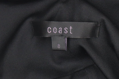 Coast Women’s Black Size 8 V-Neck Sleeveless Sheath Cocktail Dress