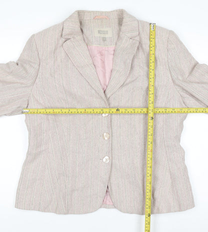 Next Women's Beige Wool Blend Blazer Jacket Size 20