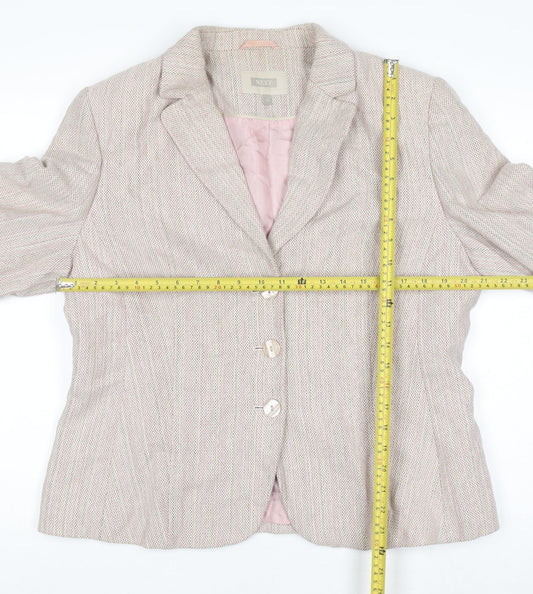 Next Women's Beige Wool Blend Blazer Jacket Size 20