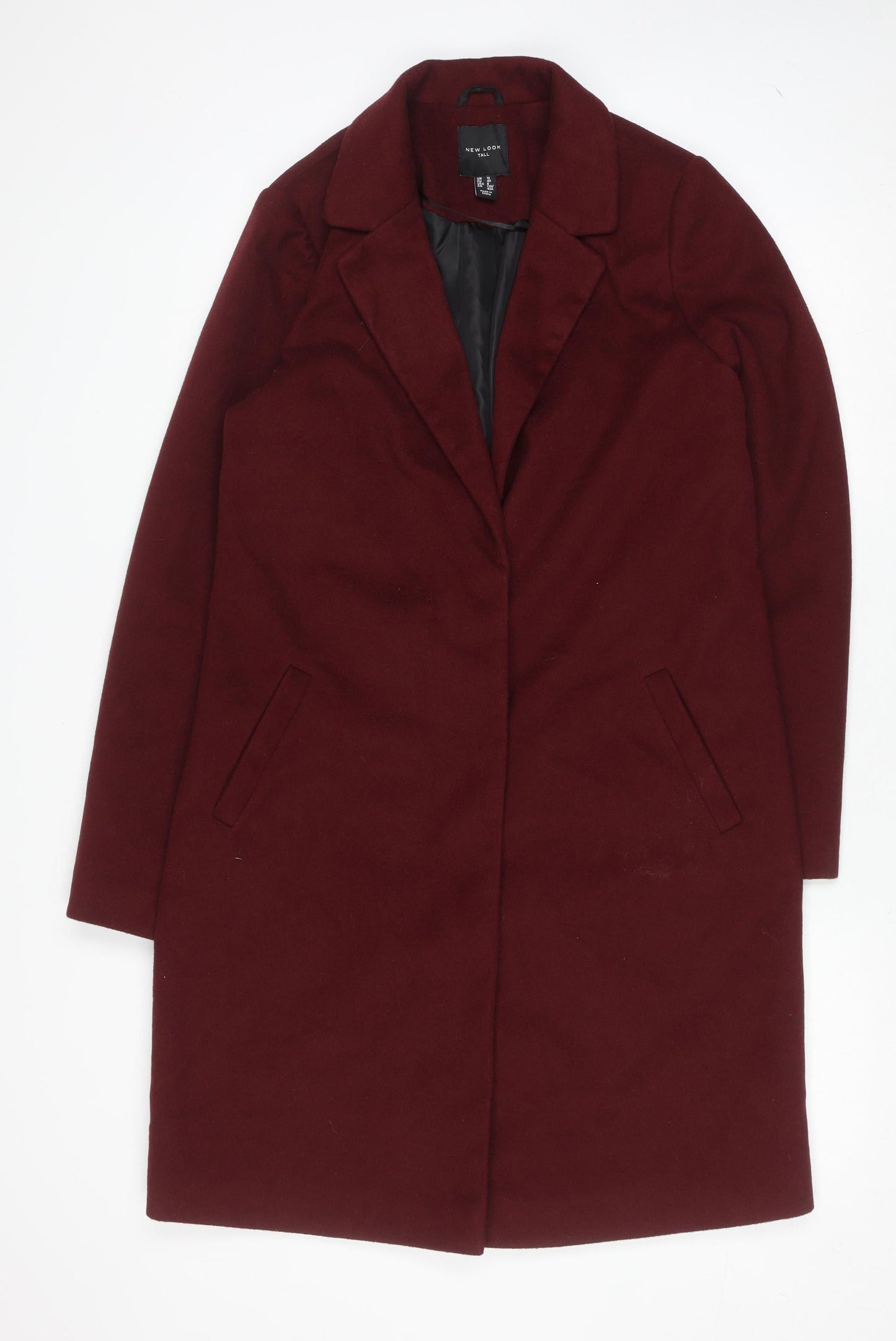 Womens UK Size 12 New Look Red Overcoat
