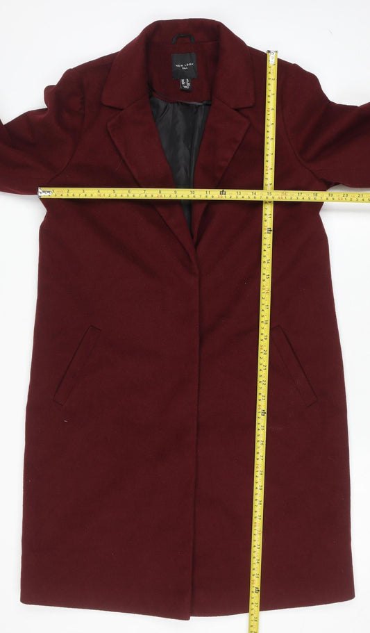 Womens UK Size 12 New Look Red Overcoat