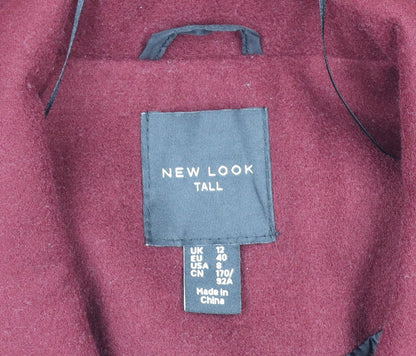 Womens UK Size 12 New Look Red Overcoat