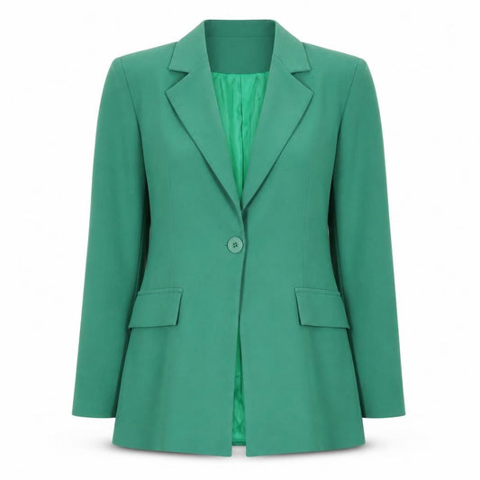 Boohoo Women’s Green Long Sleeve Blazer Jacket UK 12