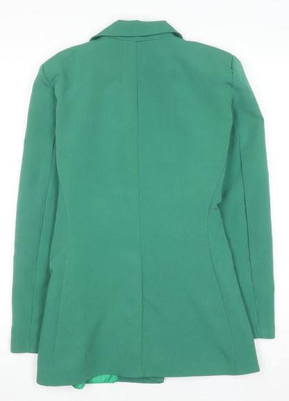 Boohoo Women’s Green Long Sleeve Blazer Jacket UK 12