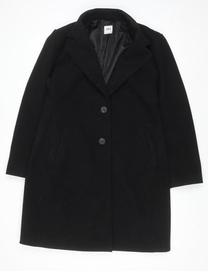 Womens UK Size L Zara Black Overcoat