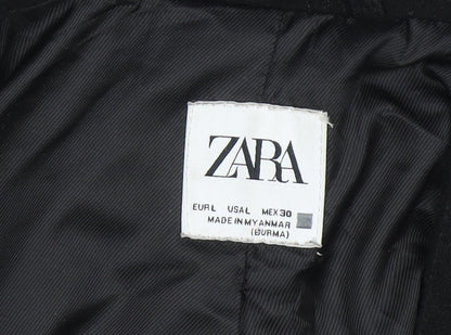 Womens UK Size L Zara Black Overcoat